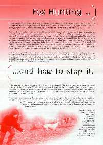Fox Hunting and How to Stop It Leaflet - front