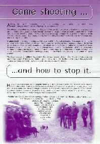 Game Shooting and How to Stop It Leaflet - front
