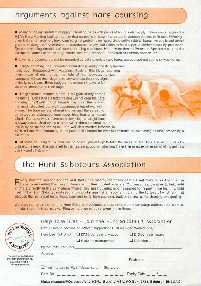 Hare Cousing and How to Stop It Leaflet - back