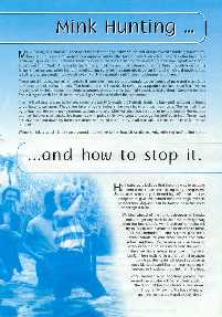 Mink Hunting and How To Stop It Leaflet - front