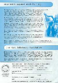 Mink Hunting and how To Stop It Leaflet - back